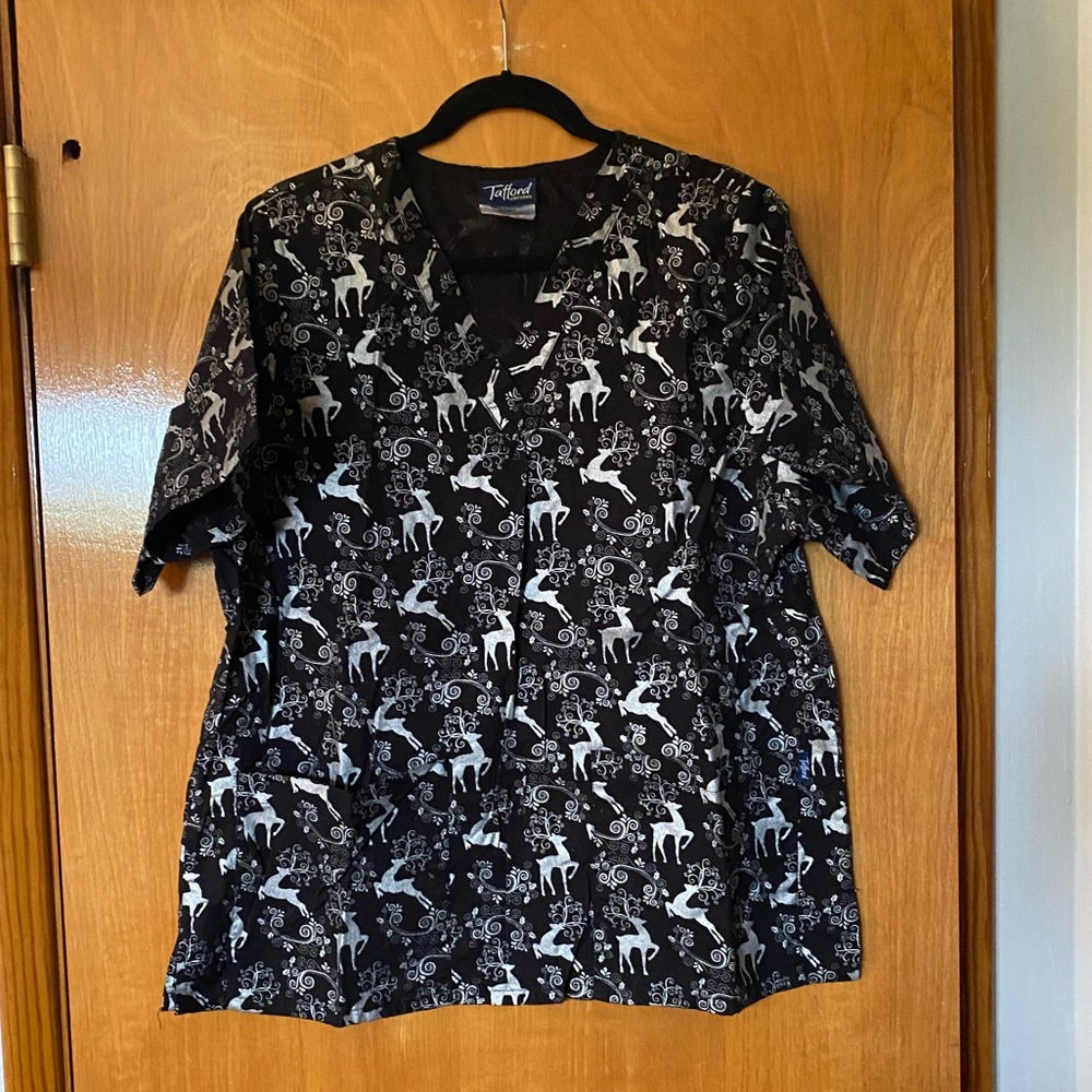 Reindeer scrub top